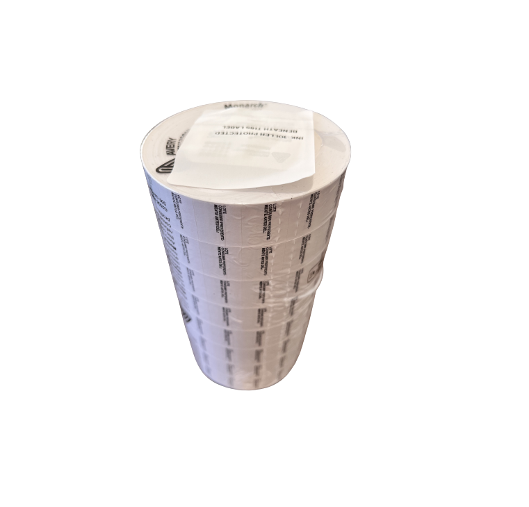 ETIQUETAS BLANCAS "LOTE Y CONSUMO PREFERENTE" MONA